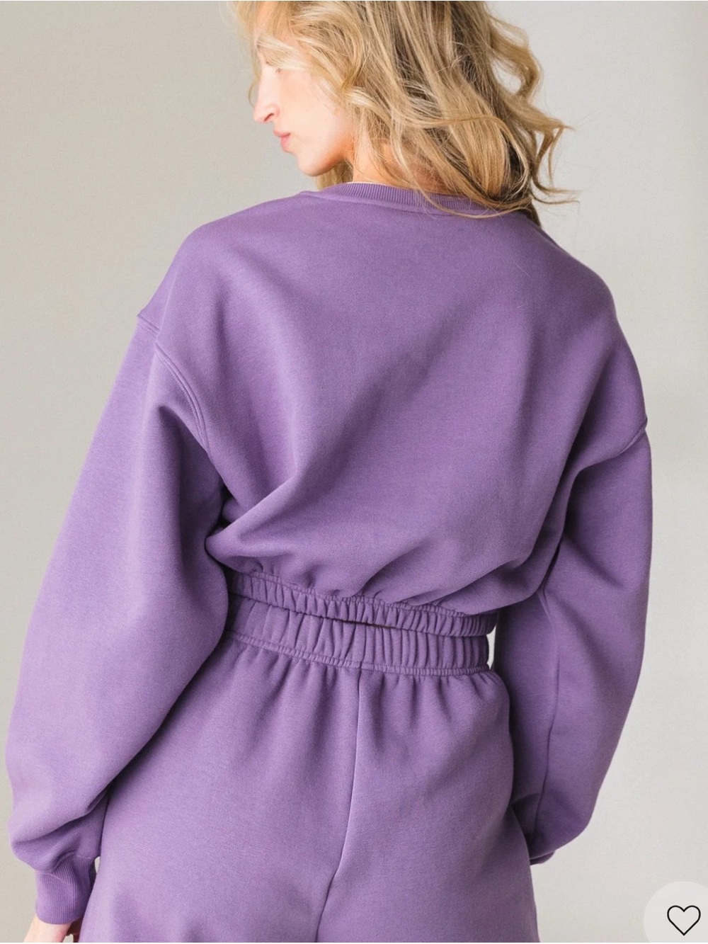 Vitality Lavender Cropped Crewneck Sweatshirt - Picture 5 of 7